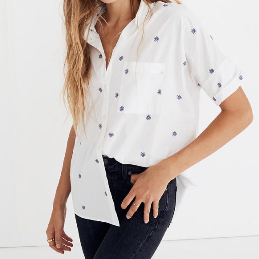 NWT Madewell Embroidery Daisy Shirt (D1)